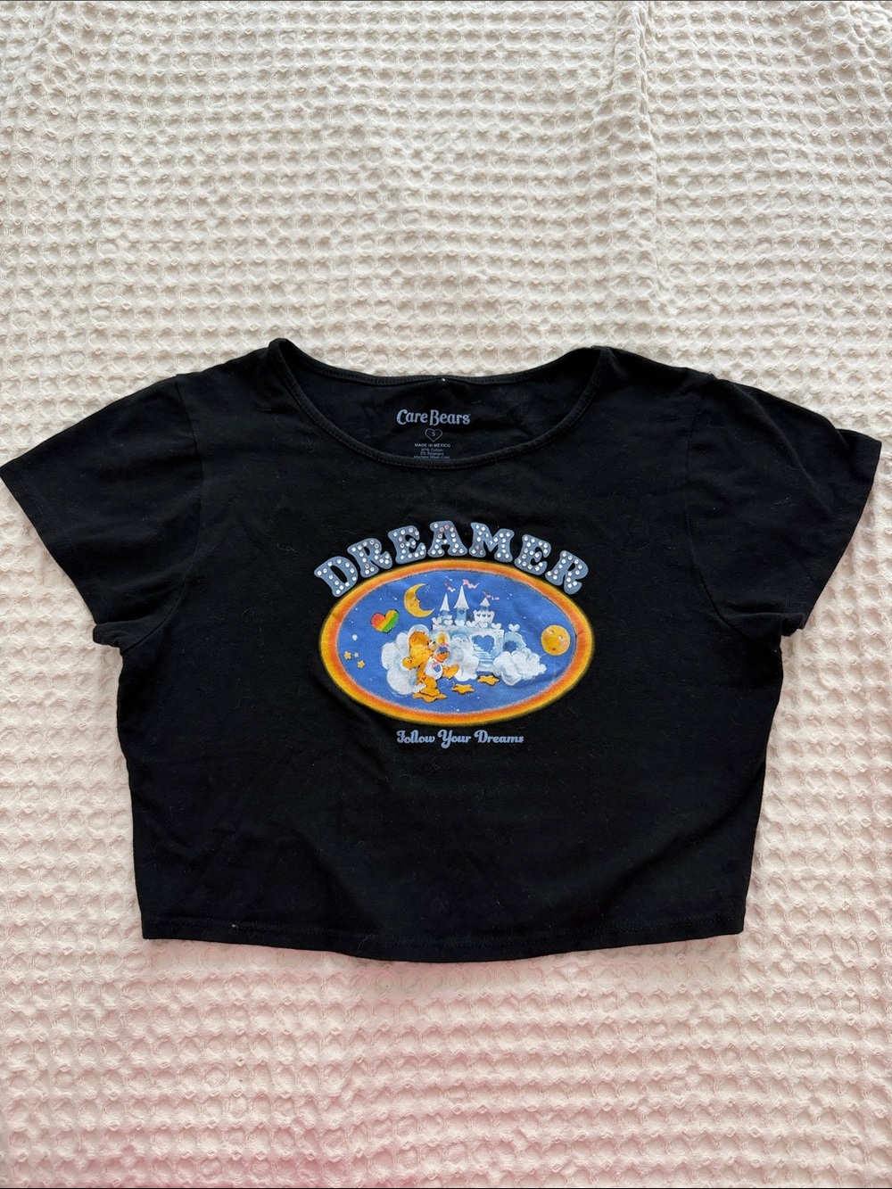 Care Bears Black 'Dreamer' Graphic Cropped Baby Tee